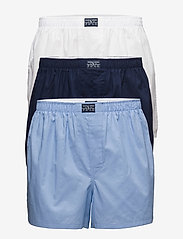 Cotton Boxer 3-Pack - WH/BLUE/NVY