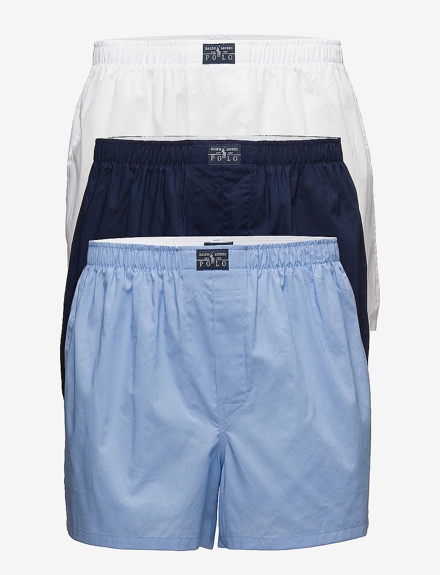 Polo Ralph Lauren - Cotton Boxer 3-Pack - unterhosen im multipack - wh/blue/nvy - 1