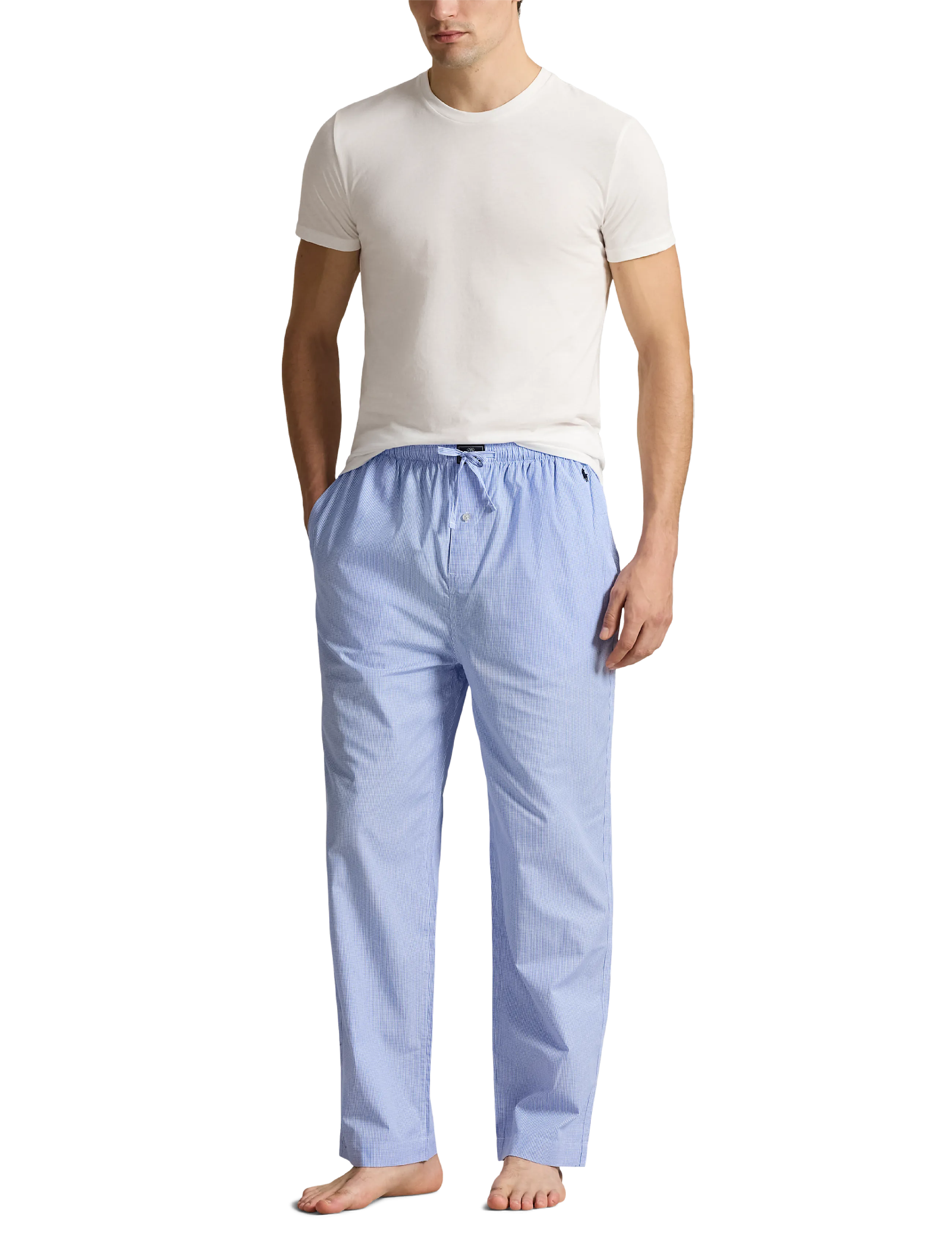 Polo Ralph Lauren Gingham Cotton Sleep Pant - Pysjamas - LT BLUE MINI GI / blue