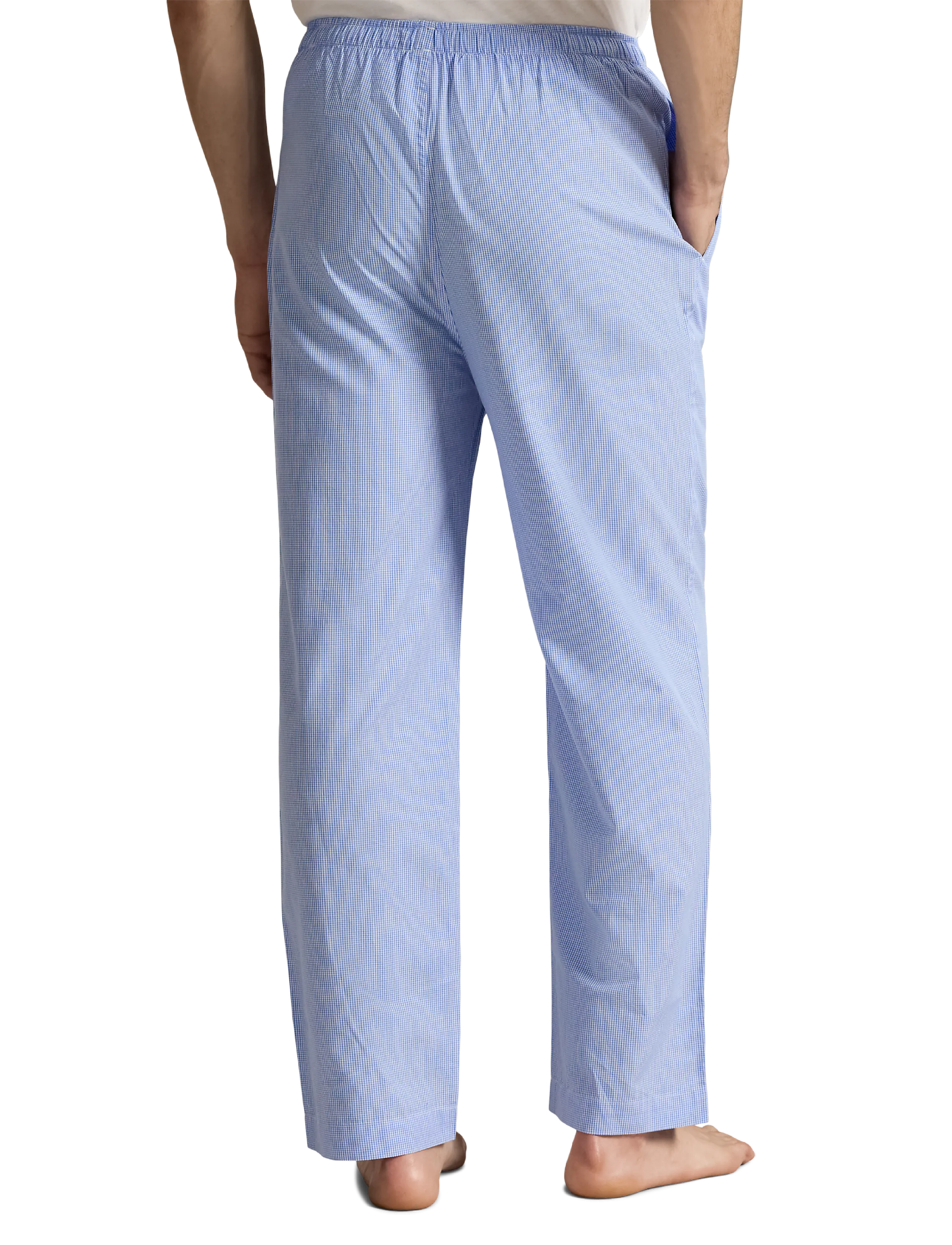Polo Ralph Lauren - Gingham Cotton Sleep Pant - natbukser - lt blue mini gi - 2