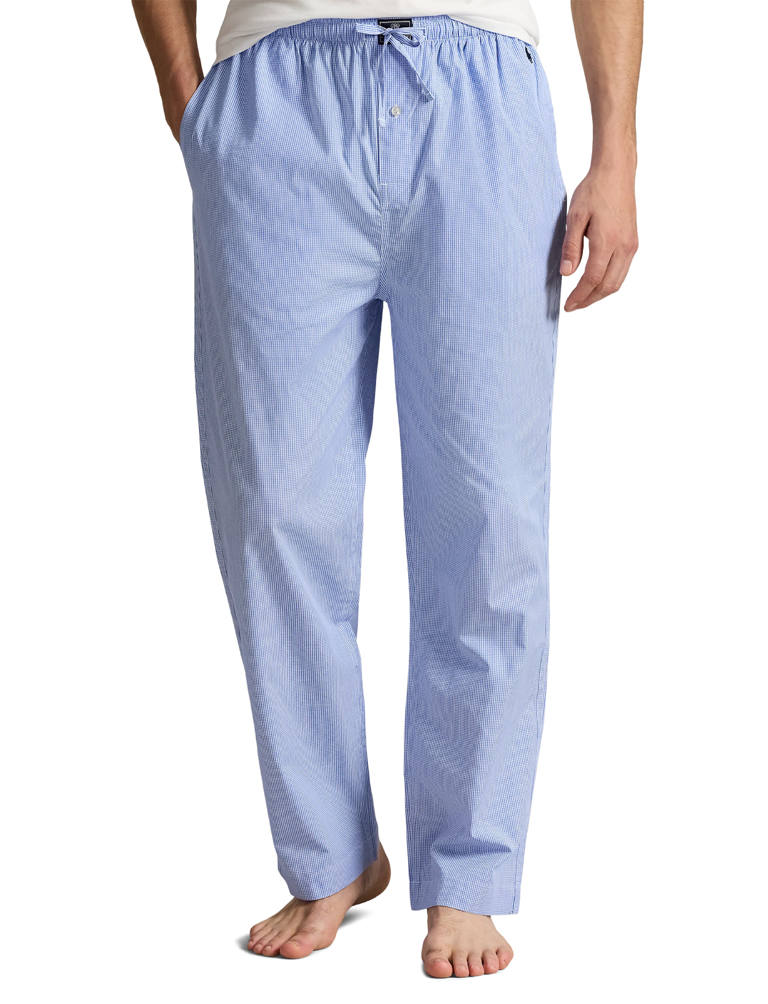 Polo Ralph Lauren - Gingham Cotton Sleep Pant - pižaminės kelnės - lt blue mini gi - 4