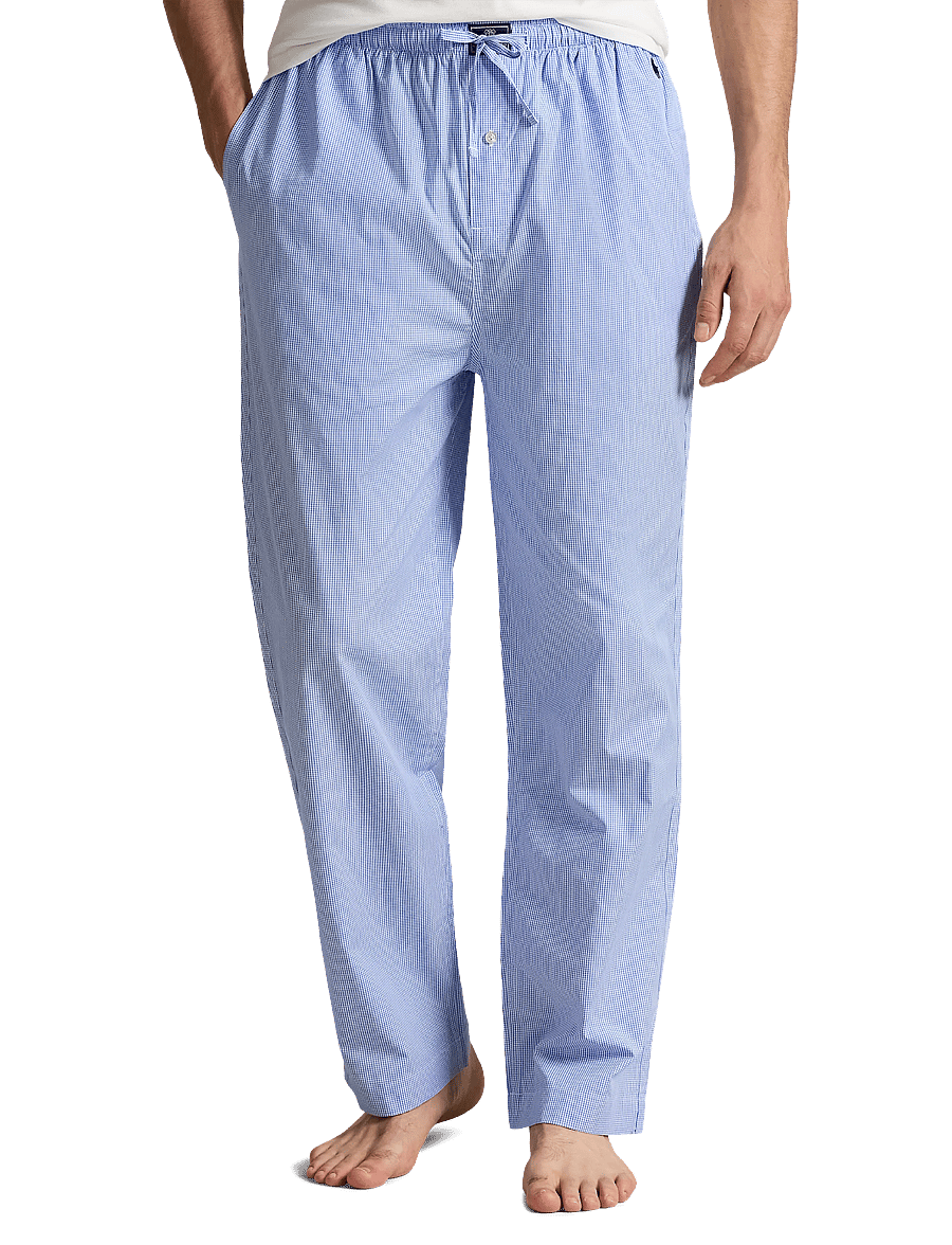 Polo Ralph Lauren - Gingham Cotton Sleep Pant - pižaminės kelnės - lt blue mini gi - 4