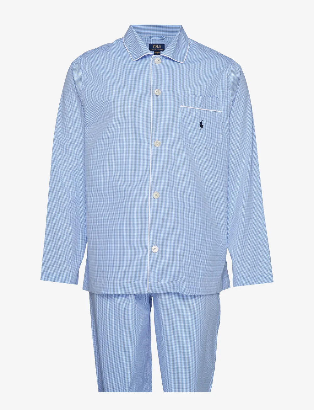 Polo Ralph Lauren - Gingham Poplin Long Sleep Set - pyjamasset - lt blue mini gi - 0