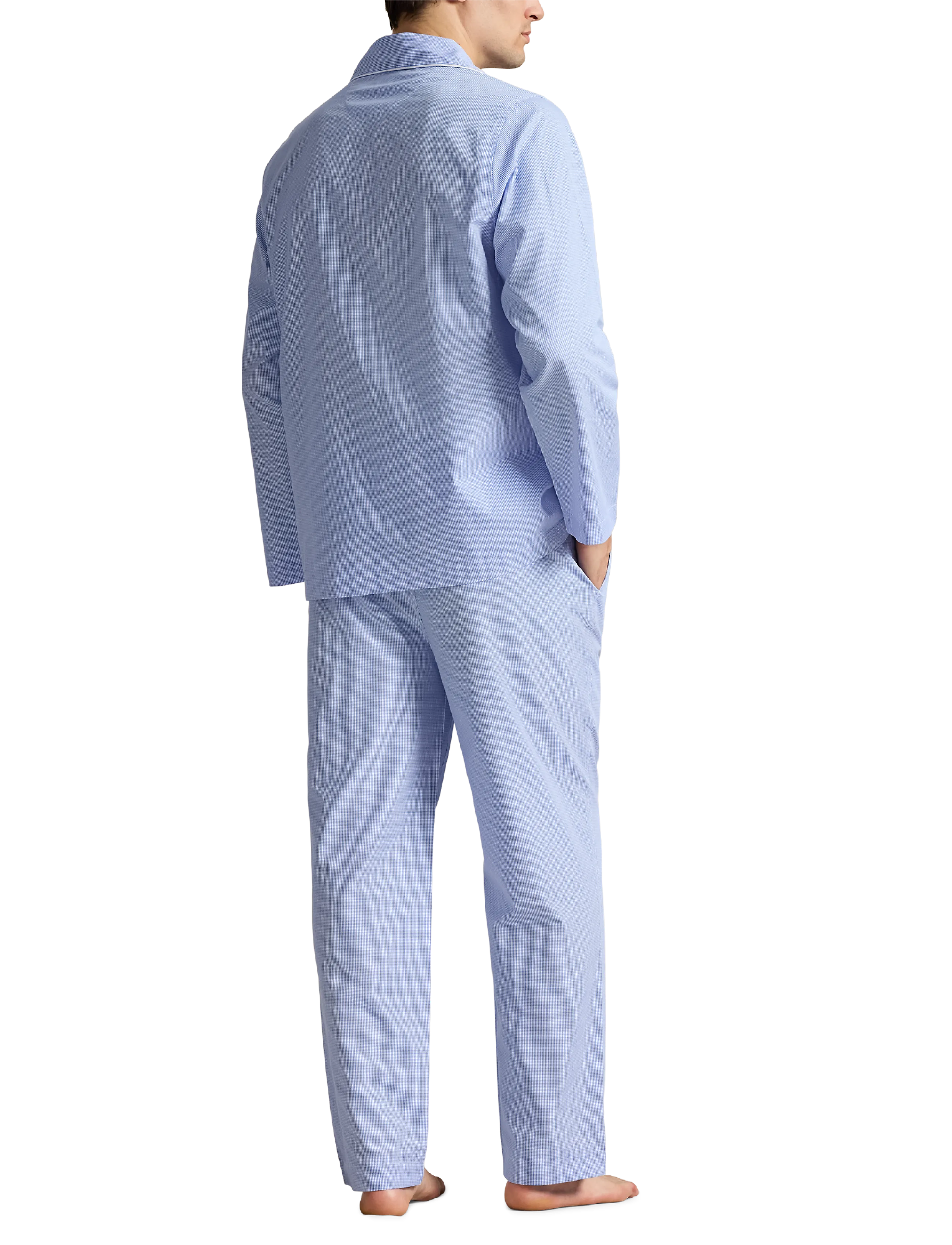 Polo Ralph Lauren - Gingham Poplin Long Sleep Set - nattøj sæt - lt blue mini gi - 5