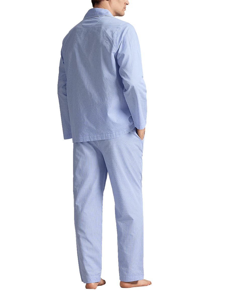 Polo Ralph Lauren - Gingham Poplin Long Sleep Set - pyjamasets - lt blue mini gi - 5