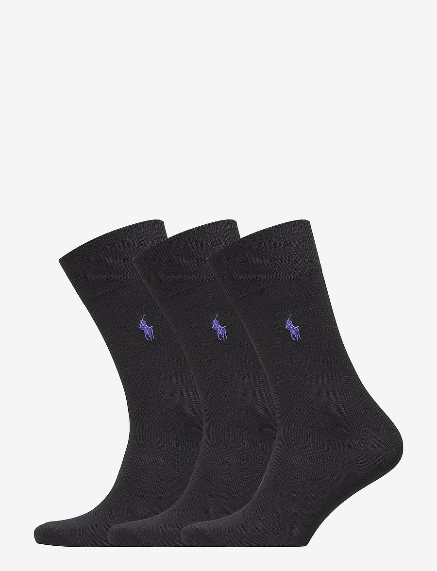 Polo Ralph Lauren - Trouser Sock 3-Pack - chaussettes crew - black - 0