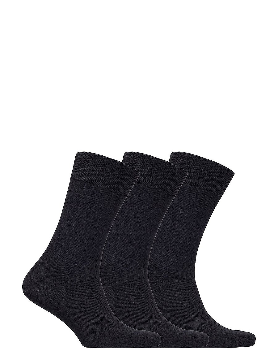 Polo Ralph Lauren - Ribbed Crew Sock 3-Pack - klasiskās zeķes - black - 1