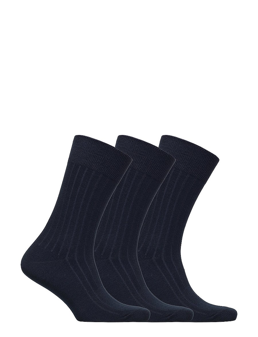 Polo Ralph Lauren - Ribbed Crew Sock 3-Pack - vanliga strumpor - navy - 1