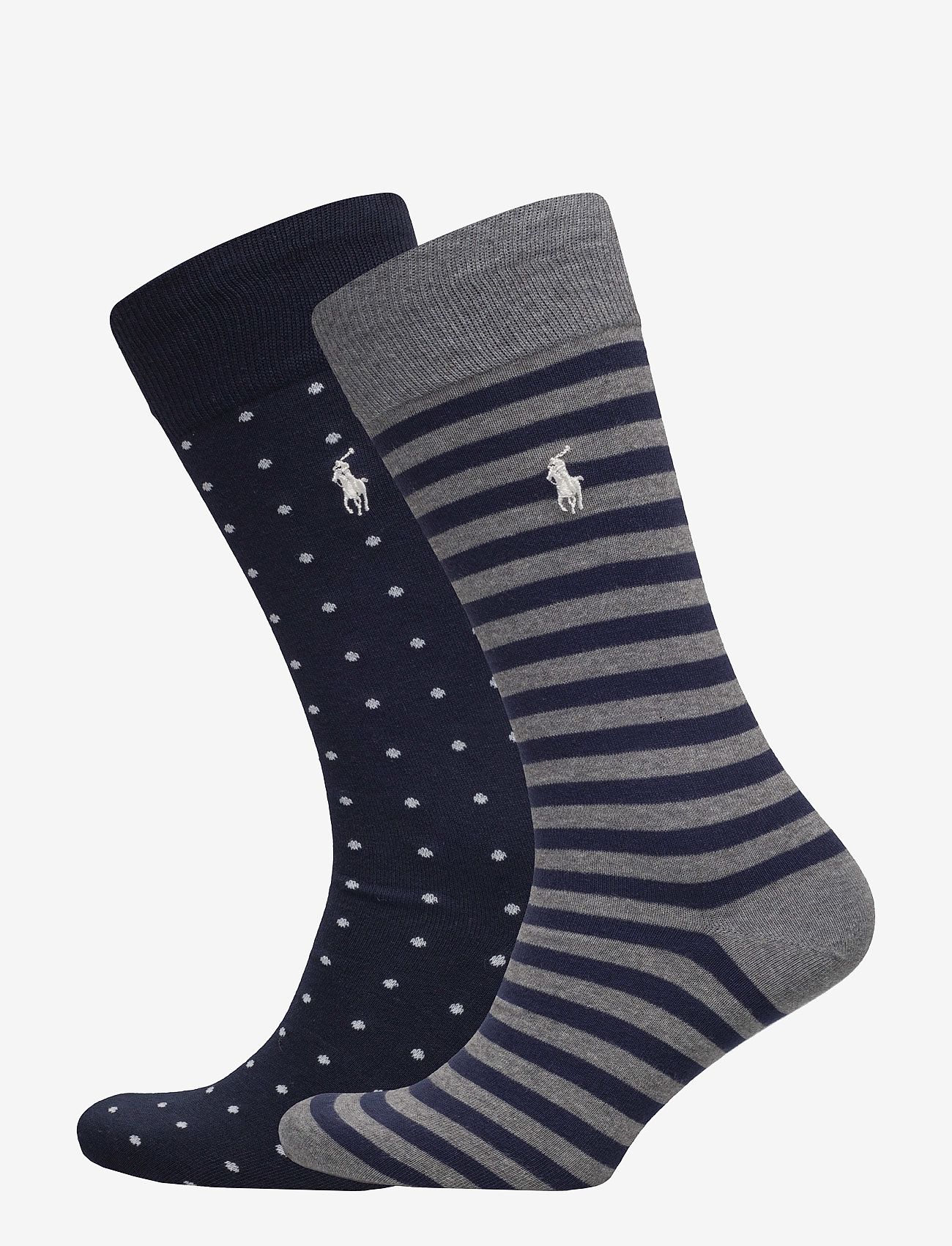 Dot Stripe Sock 2-Pack - NAVY