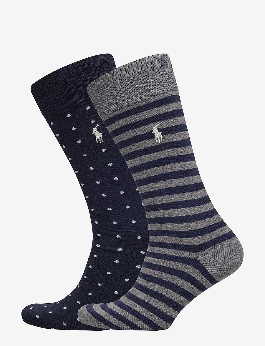 Polo Ralph Lauren - Dot Stripe Sock 2-Pack - tennissocken - navy - 0