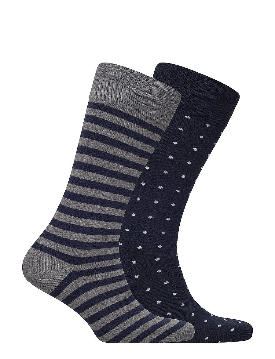 Polo Ralph Lauren - Dot Stripe Sock 2-Pack - tennissocken - navy - 1