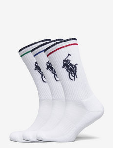 Big Pony Athletic Crew Sock 3-Pack, Polo Ralph Lauren Underwear
