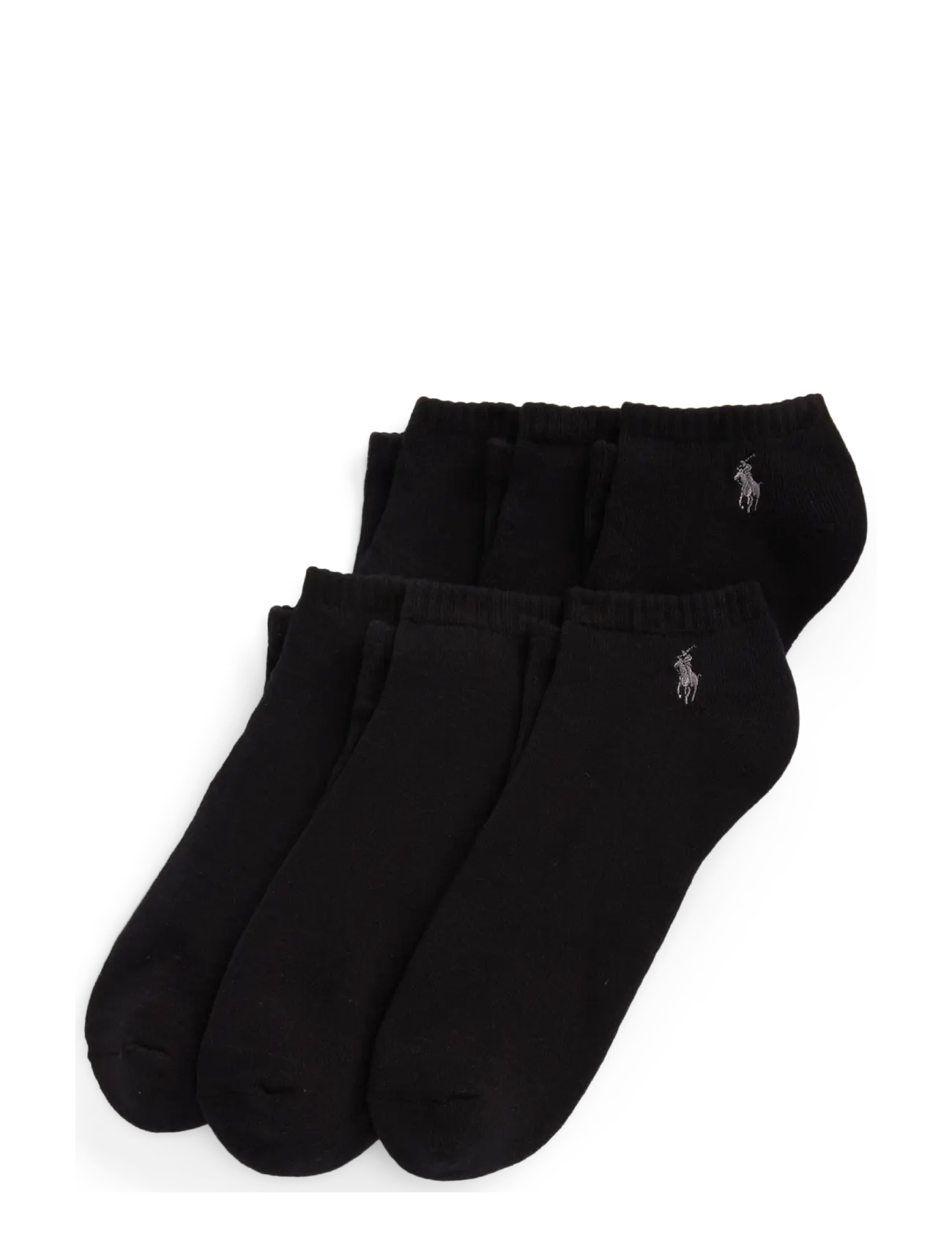 Polo Ralph Lauren Cushioned Low-Cut-Sock 6-Pack, Mænd, Polstrede Ankel Sokker 6-Pak, Sort, Str: ONE SIZE