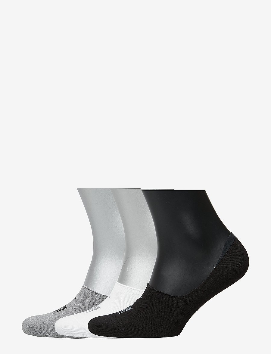 Polo Ralph Lauren - Big Pony Liner Sock 3-Pack - zeķu multipaka - black / white / g - 0
