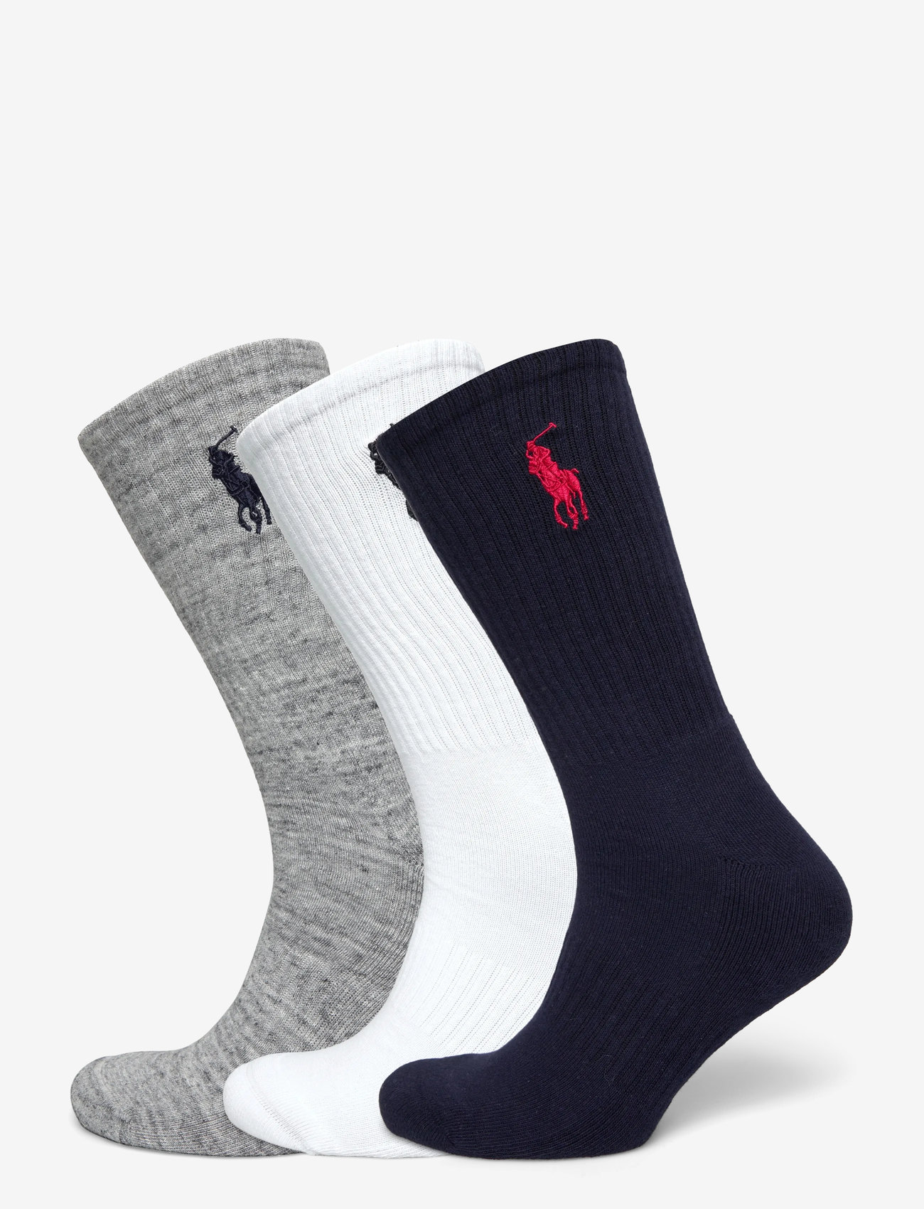 Polo Ralph Lauren - Big Pony Crew Sock 3-Pack - socken im multipack - navy/white/grey 4 - 0