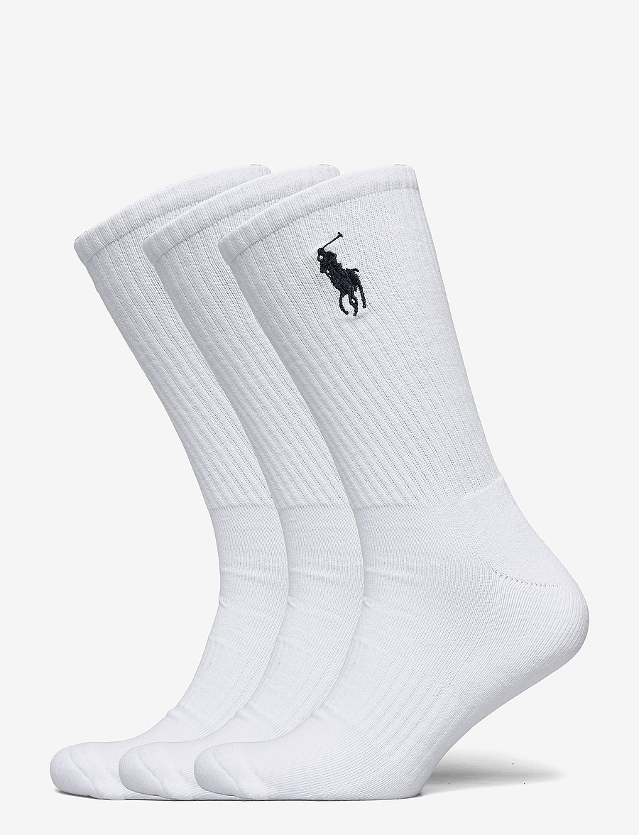Polo Ralph Lauren - Big Pony Crew Sock 3-Pack - zeķu multipaka - white 100 - 0