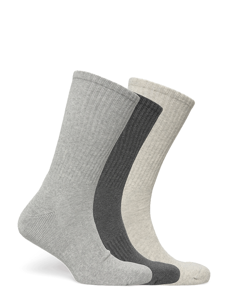 Polo Ralph Lauren - Cotton-Blend Crew Sock 3-Pack - vanliga strumpor - 3pk and htr/lt sp - 1