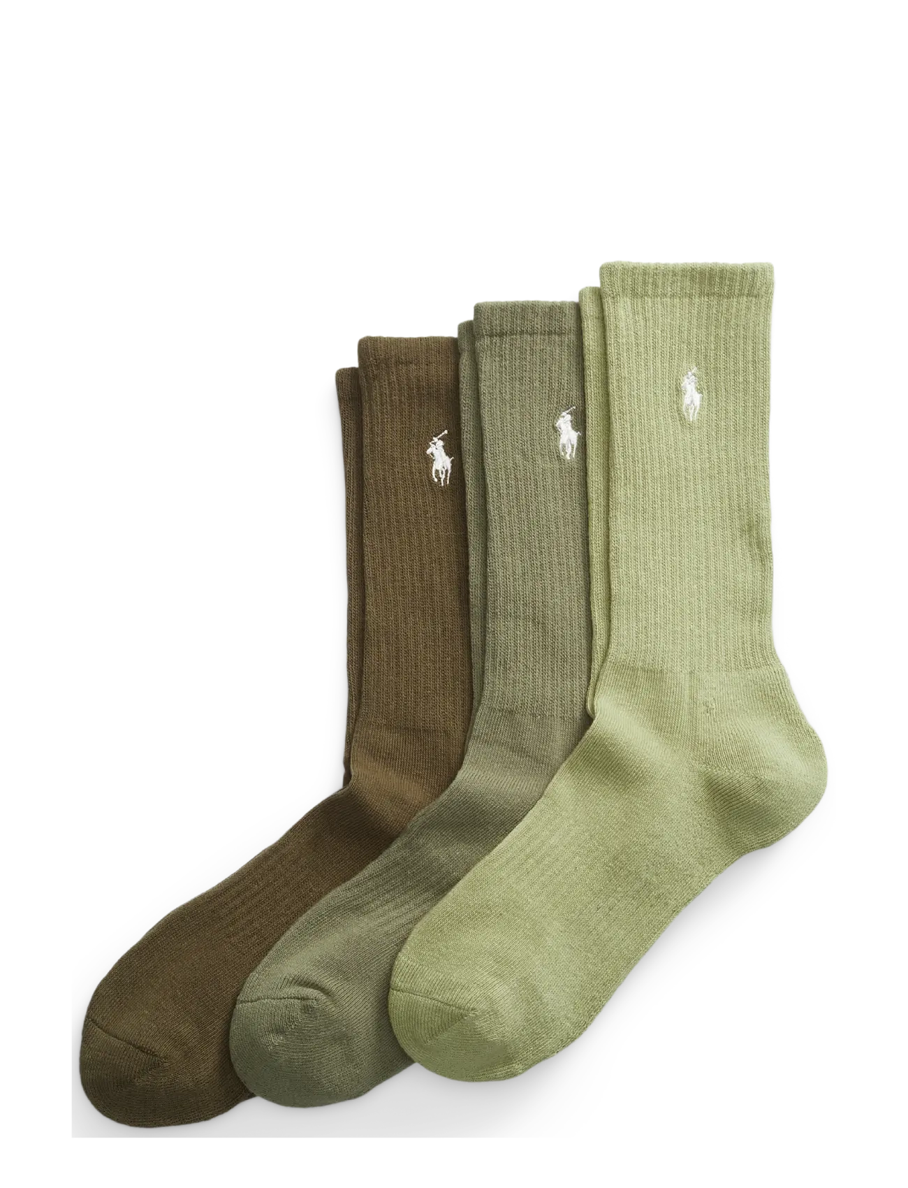 Polo Ralph Lauren Cotton-Blend Crew Sock 3-Pack - Multipack strømper - MULTI / khaki/green