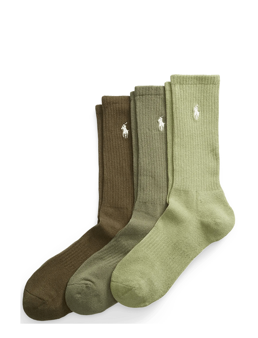 Polo Ralph Lauren - Cotton-Blend Crew Sock 3-Pack - klassikalised sokid - multi - 0