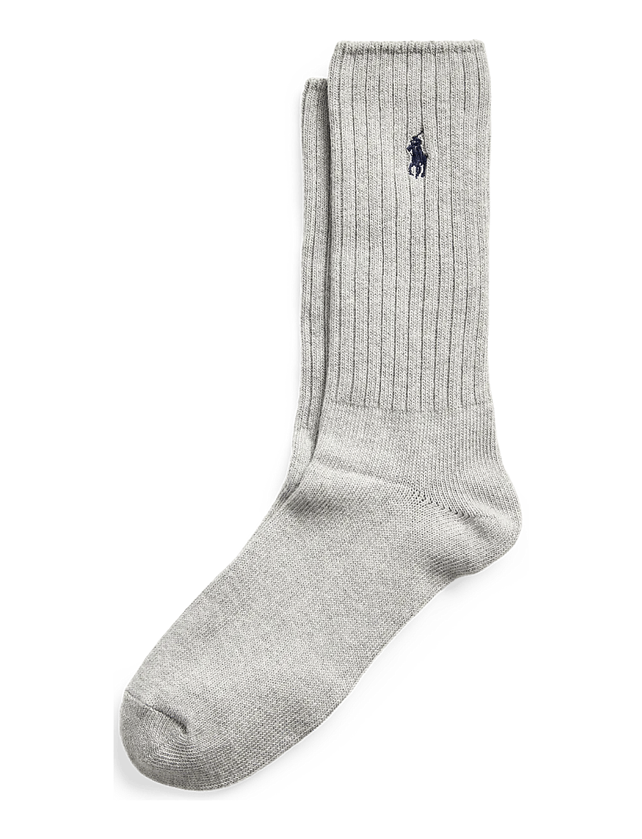 Polo Ralph Lauren - Cotton-Blend Crew Socks - sokker - light grey heathe - 0