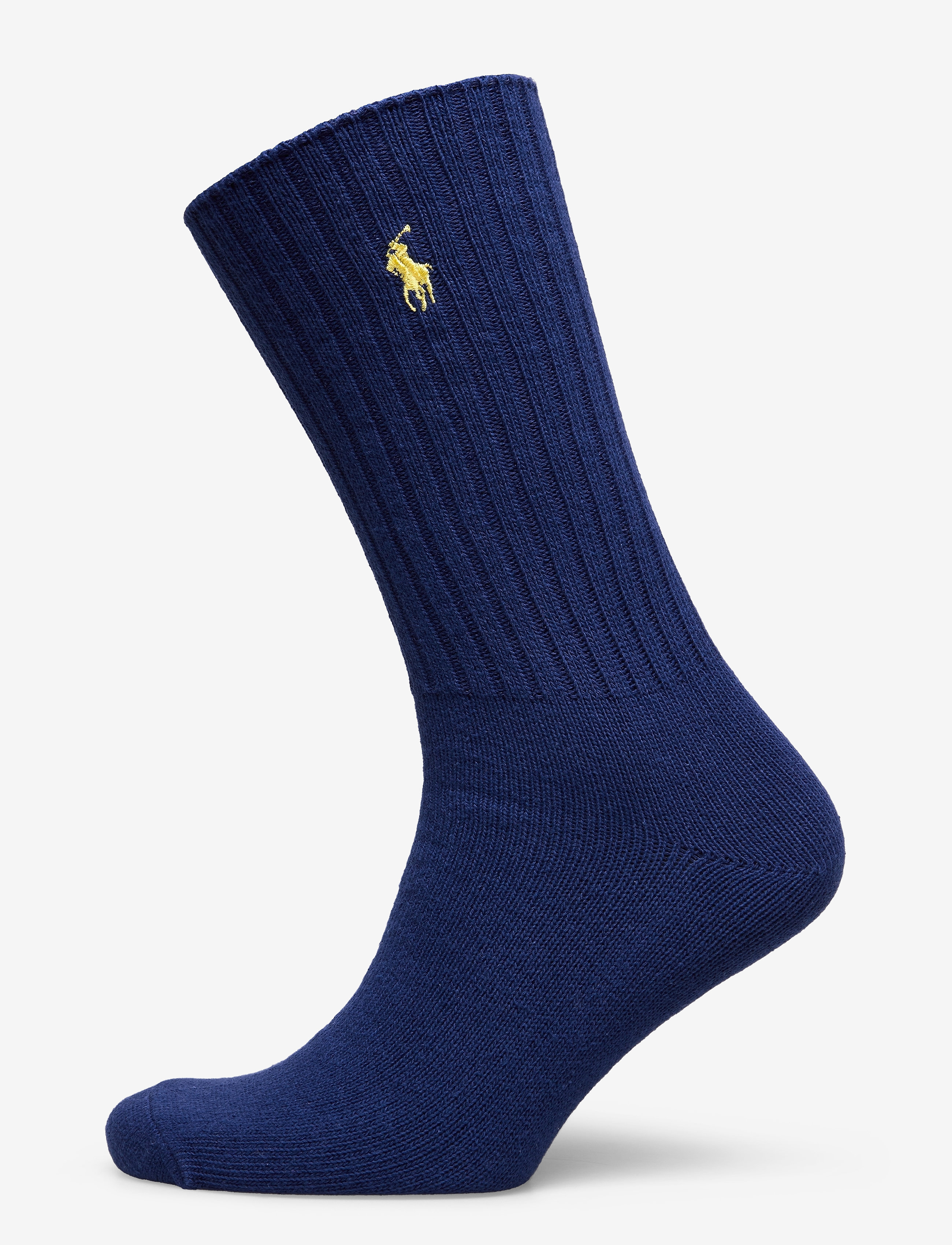 Cotton-Blend Crew Socks - NAVY RED PP