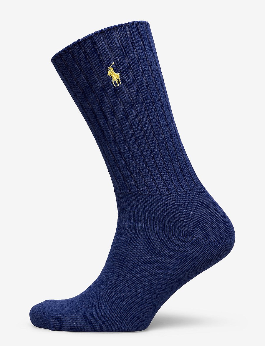 Polo Ralph Lauren - Cotton-Blend Crew Socks - klassikalised sokid - navy red pp - 0