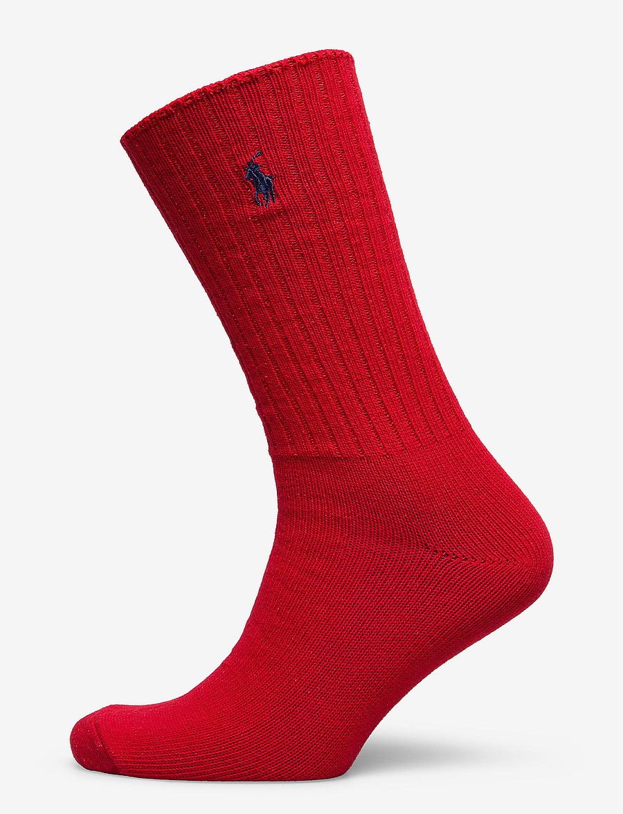 Polo Ralph Lauren - Cotton-Blend Crew Socks - klassikalised sokid - red blue pp - 0