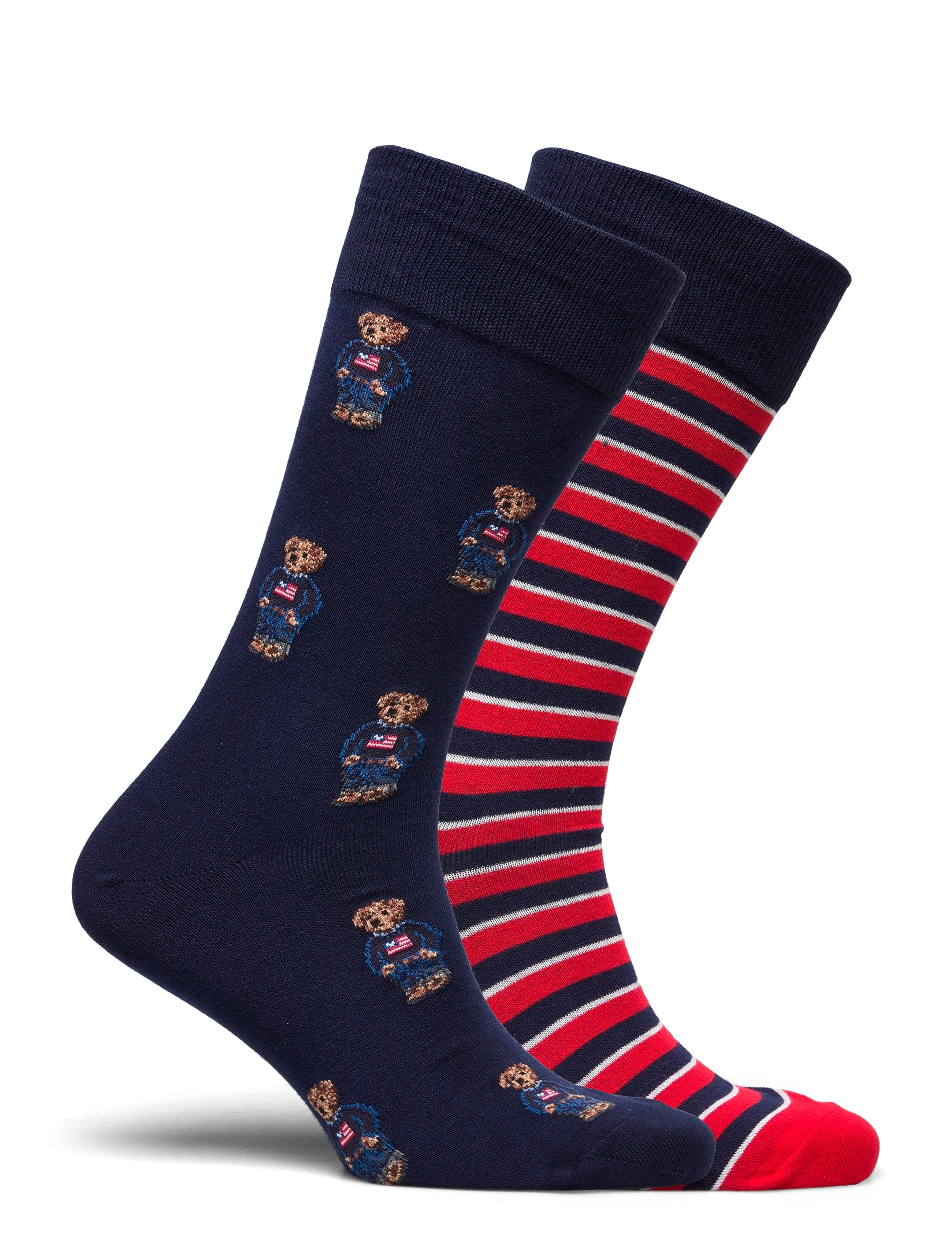 Polo Ralph Lauren - Polo Bear Trouser Sock 2-Pack - 2pk navy bear/str - 1