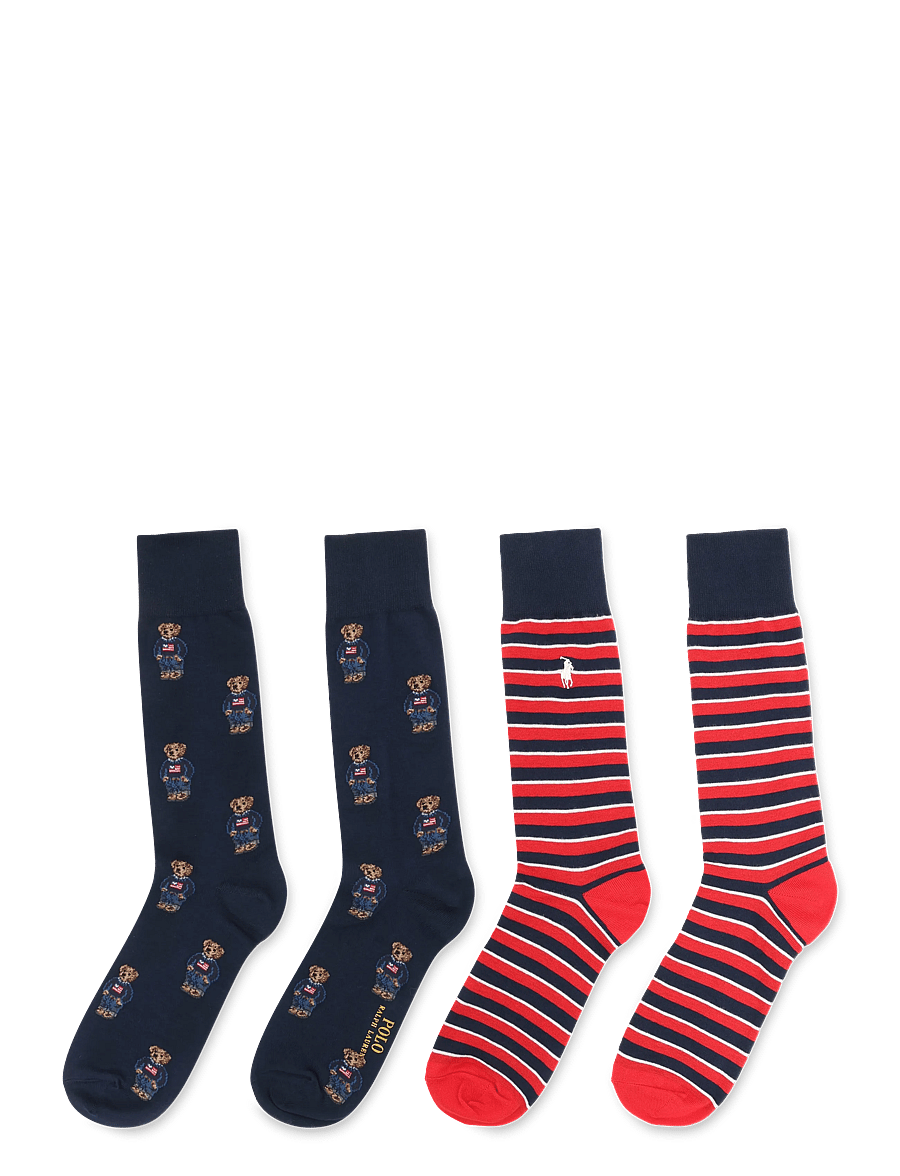 Polo Ralph Lauren - COTTON-2PK DNM BEAR-AKL-2PK - sokker - nvast - 1