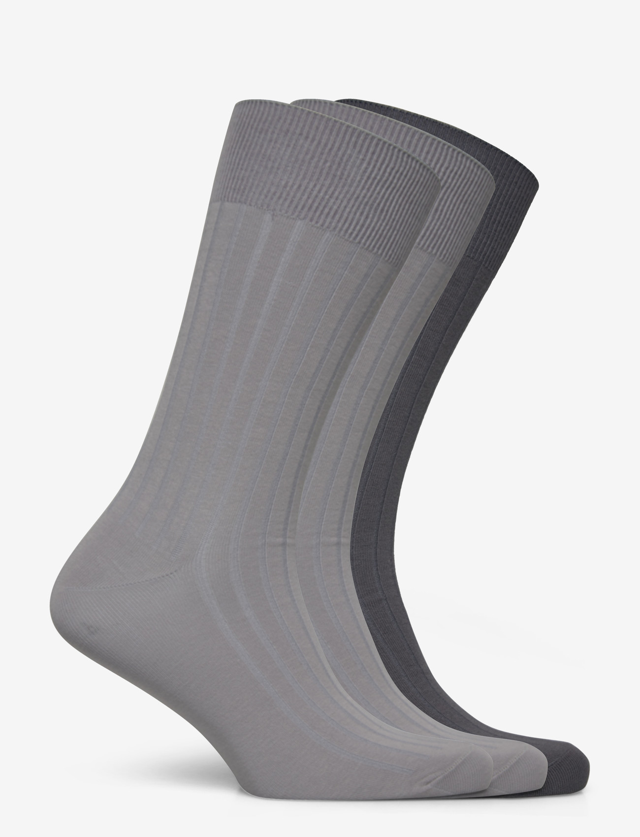 Polo Ralph Lauren - Ribbed Cotton-Blend Trouser Sock 3-Pack - klassikalised sokid - 3pk grey assorted - 1