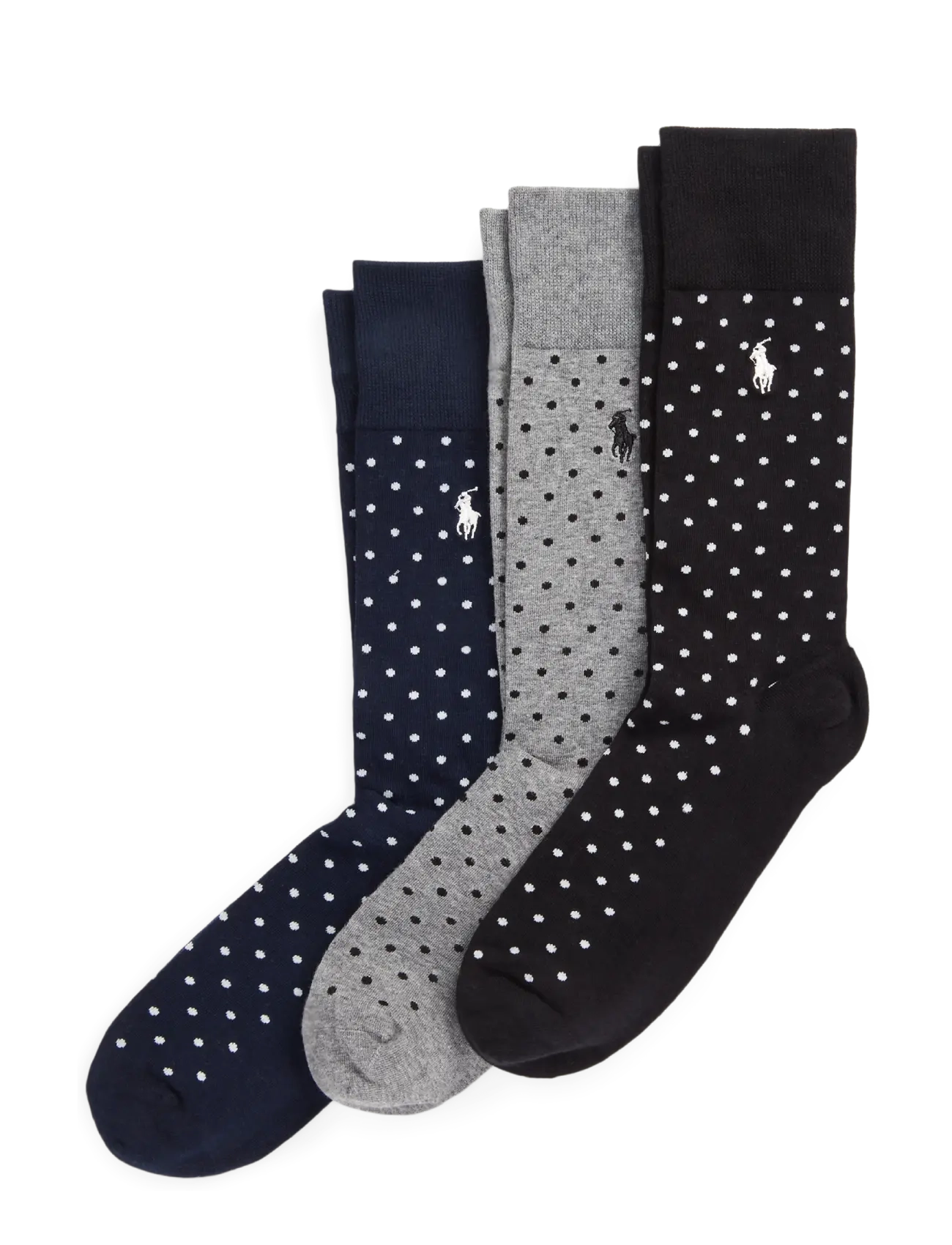 Polo Ralph Lauren Polka-Dot Trouser Sock 3-Pack, 43-46, Socks, Marineblau - Regular Männerswear