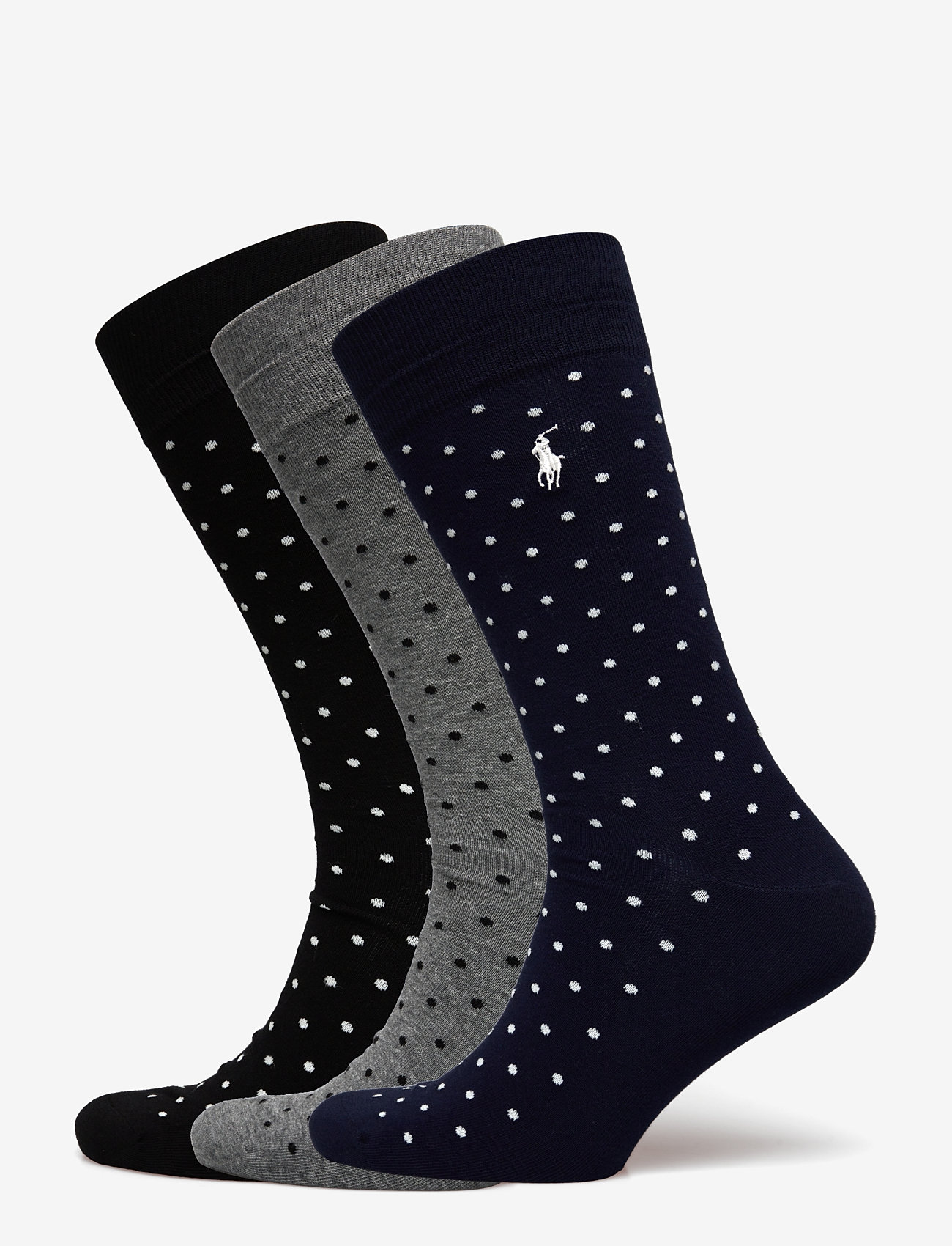 Polo Ralph Lauren - Polka-Dot Trouser Sock 3-Pack - crew socks - navy - 0