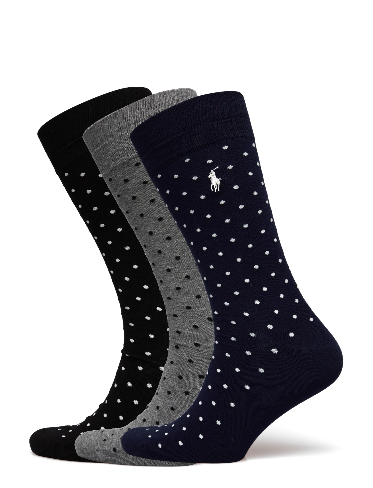 Polo Ralph Lauren Polka-Dot Trouser Sock 3-Pack - Strømper - NAVY / navy