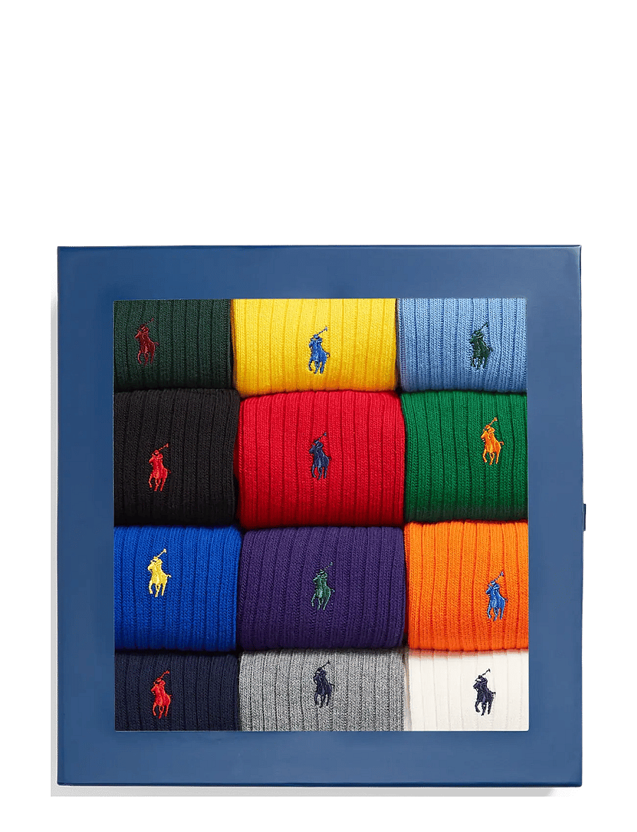 Polo Ralph Lauren - Signature Pony Crew 12-Sock Gift Set - urheilusukat - multi - 1