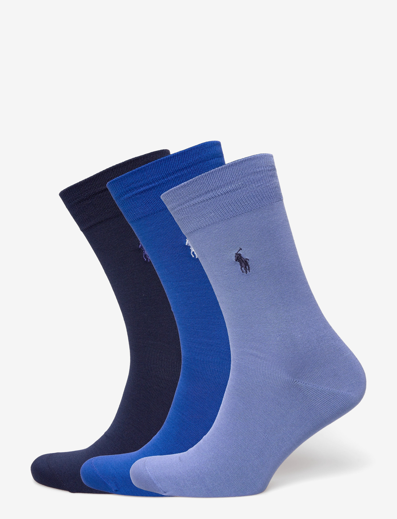 Polo Ralph Lauren - Cotton-Blend Trouser Sock 3-Pack - vanliga strumpor - blue/navy/royal - 0