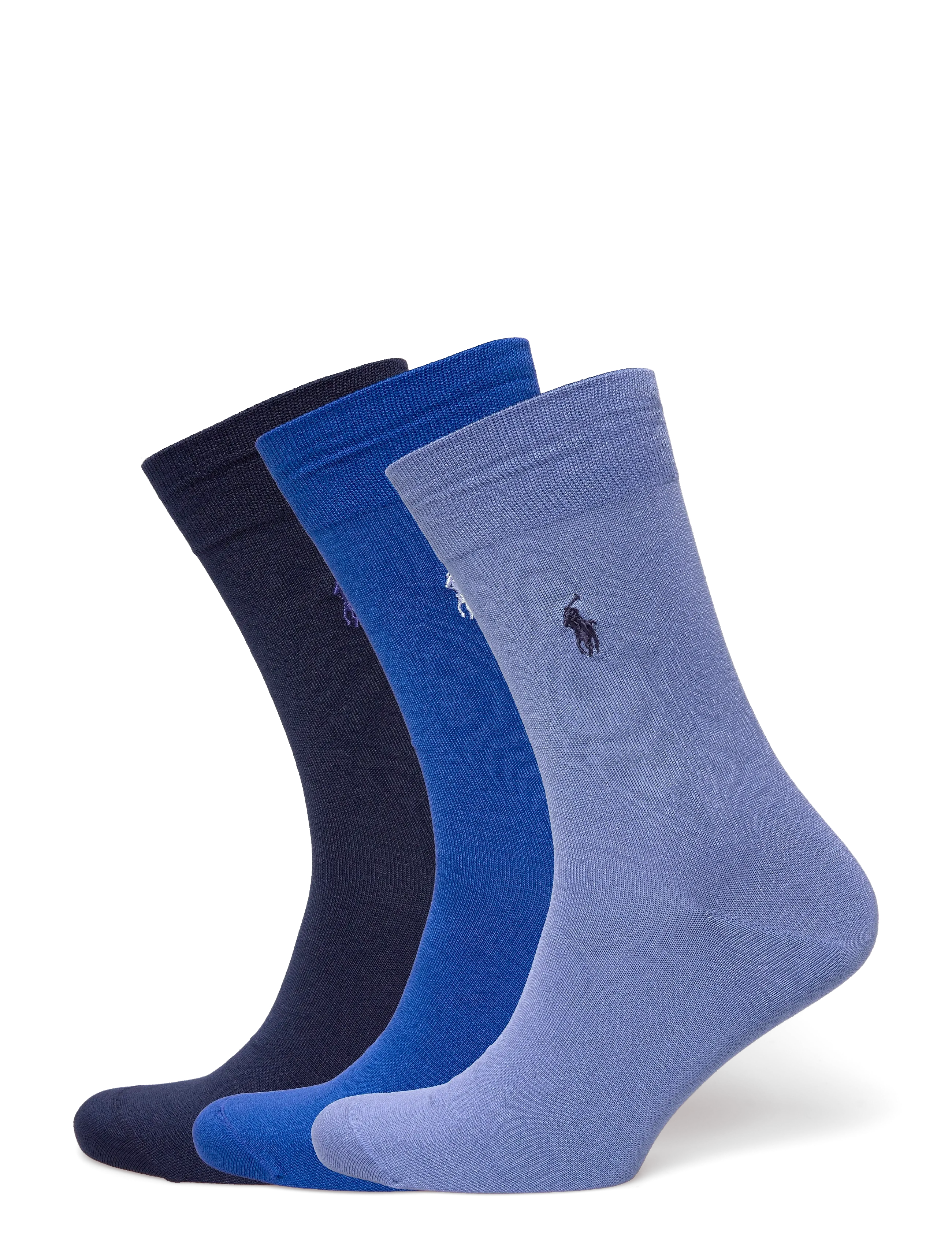 Cotton-Blend Trouser Sock 3-Pack - BLUE/NAVY/ROYAL
