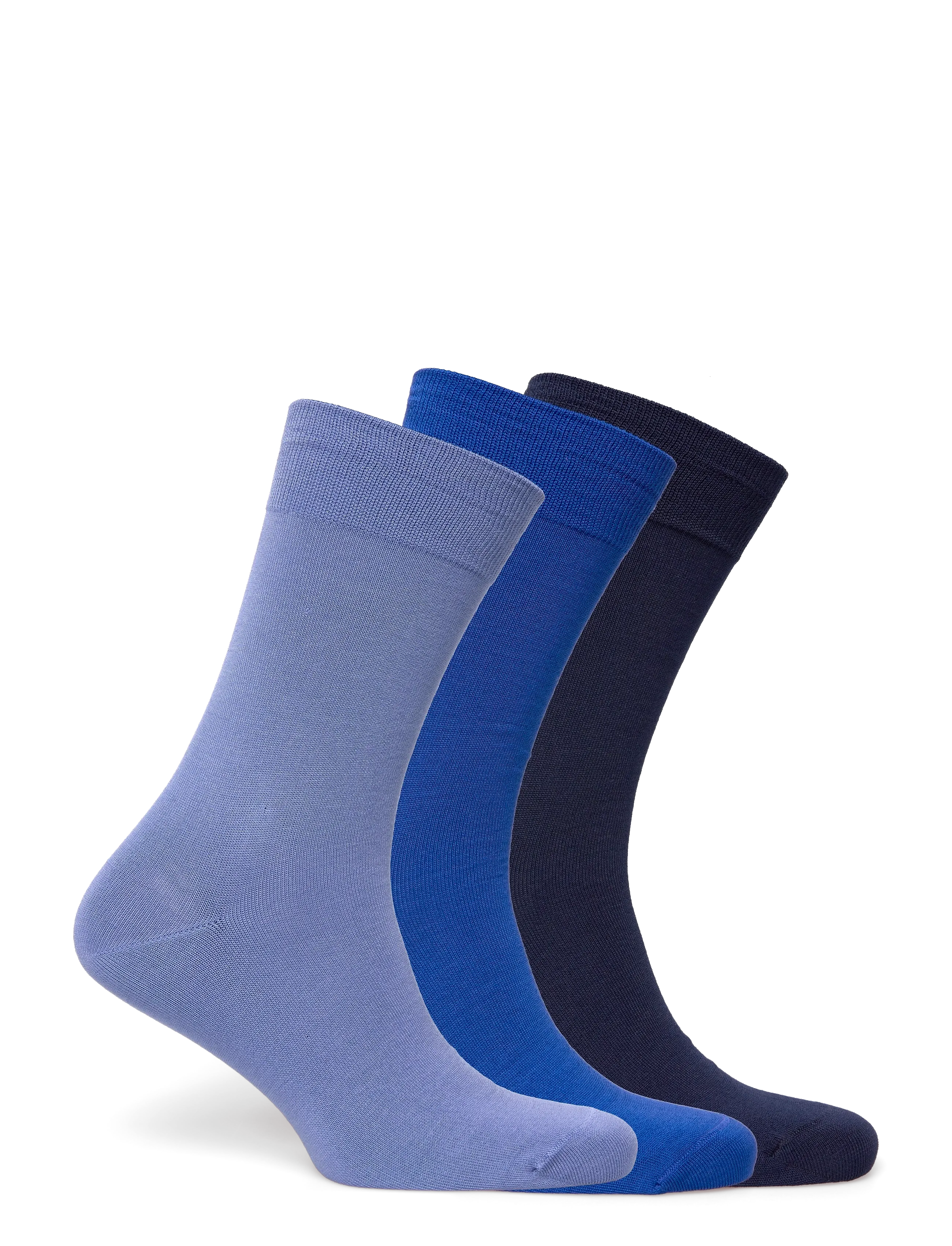 Polo Ralph Lauren - Cotton-Blend Trouser Sock 3-Pack - crew sokkar - blue/navy/royal - 1
