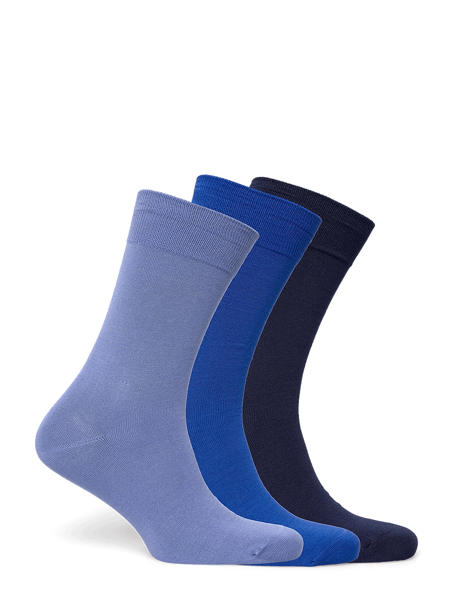 Polo Ralph Lauren - Cotton-Blend Trouser Sock 3-Pack - klasiskās zeķes - blue/navy/royal - 1