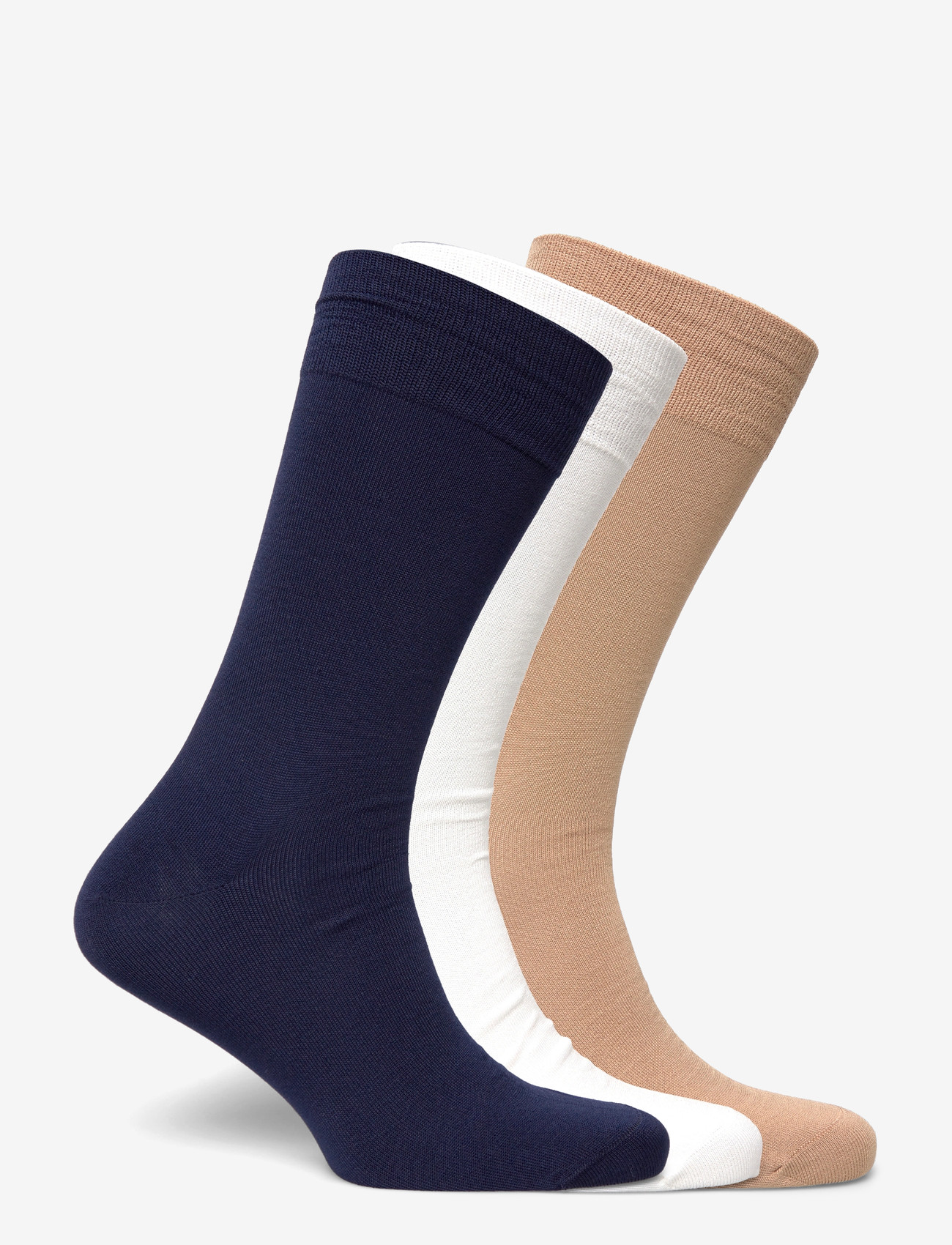 Polo Ralph Lauren - Cotton-Blend Trouser Sock 3-Pack - vanliga strumpor - invory/navy/camel - 1