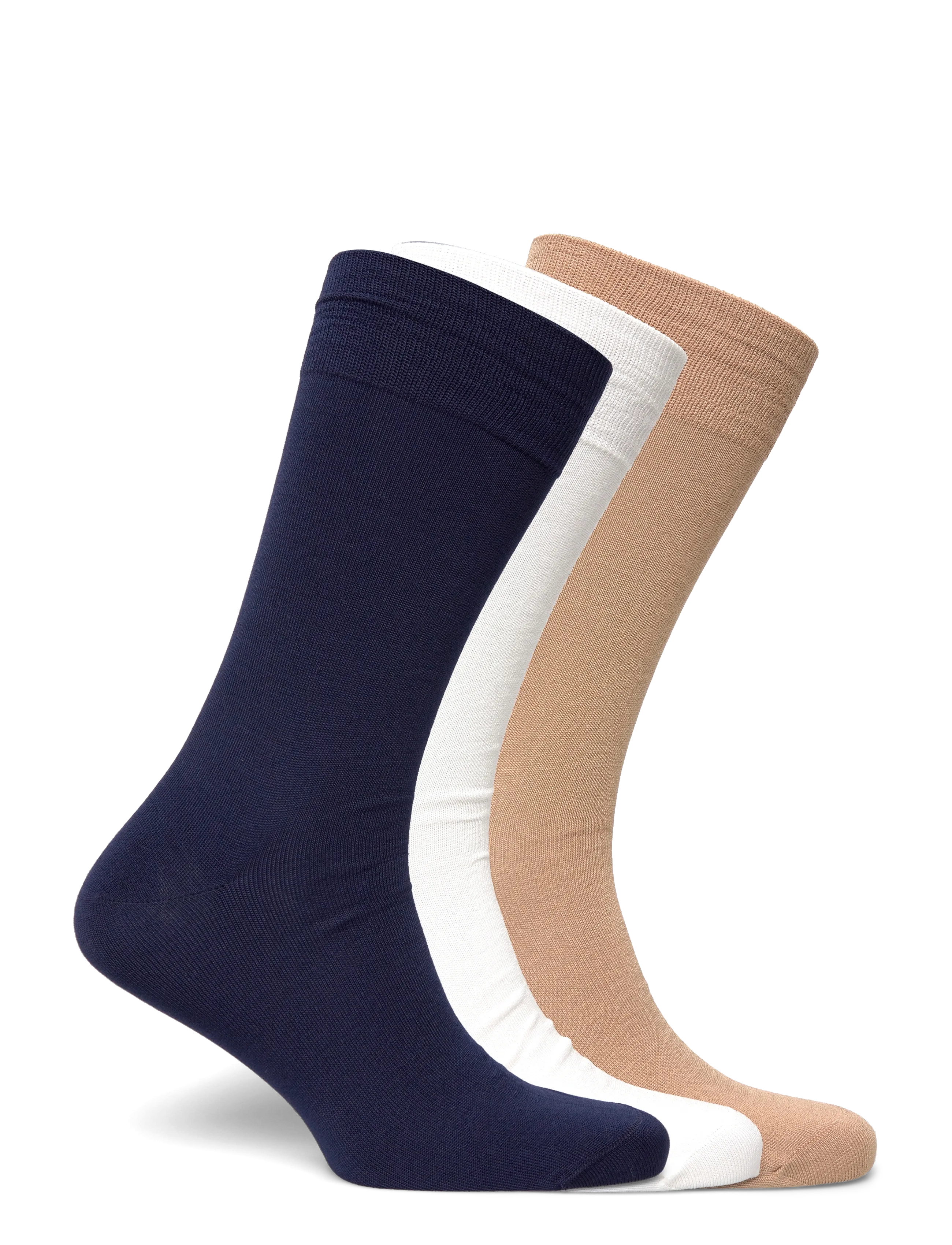 Polo Ralph Lauren - Cotton-Blend Trouser Sock 3-Pack - sokker - invory/navy/camel - 1
