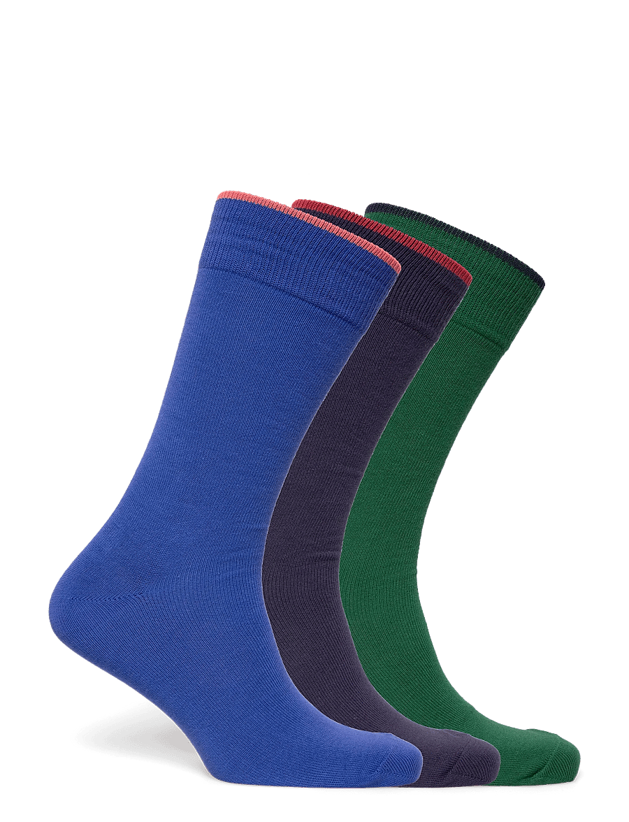 Polo Ralph Lauren - BCI COTTON-SSNL BRS GBX-CRW-GFB - tennissocken - green/navy/orange - 1