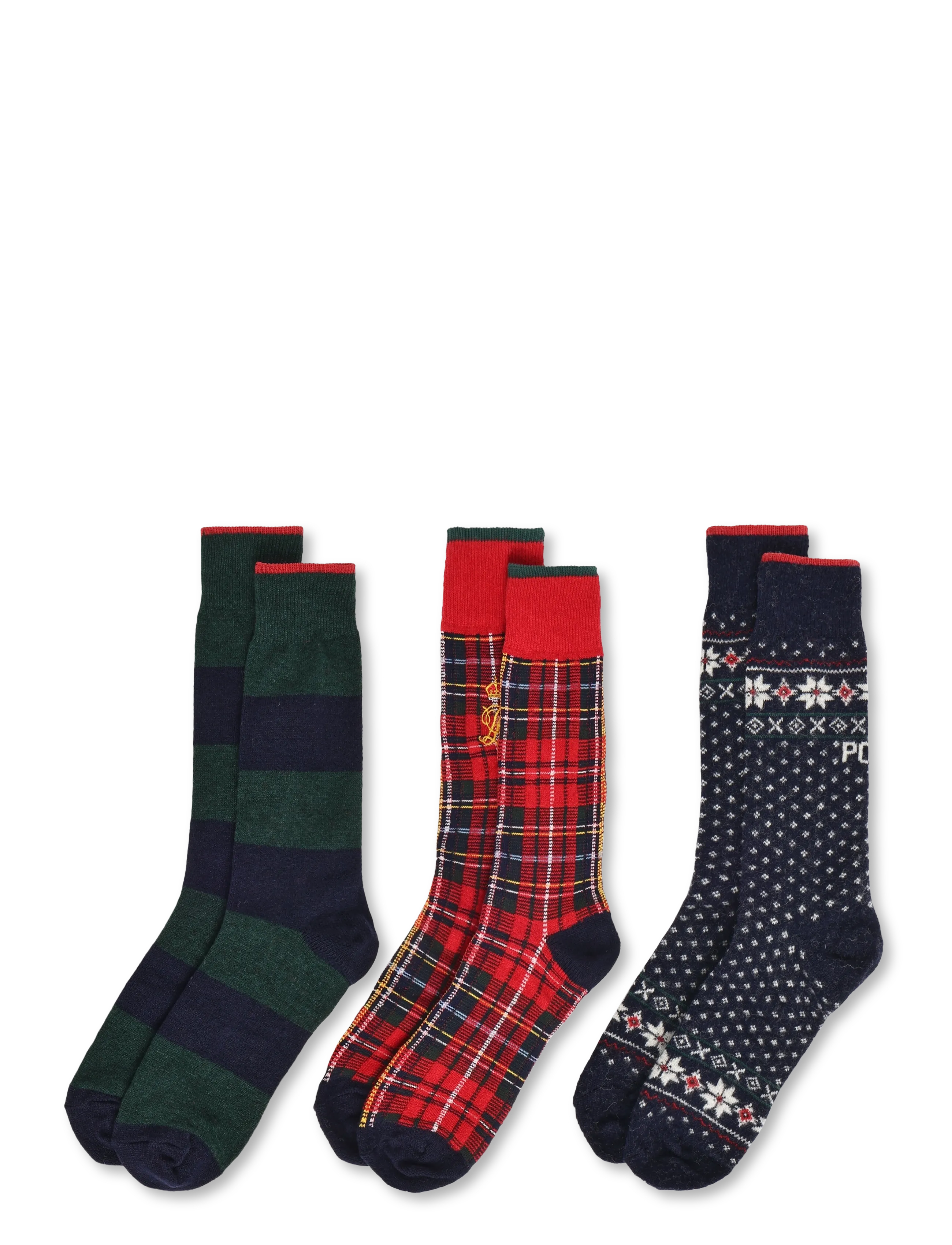 Polo Ralph Lauren - LAMBSWOOL BLEND-3P LWL NCGB-CRW-3PK - tennissocken - hunter multi - 1
