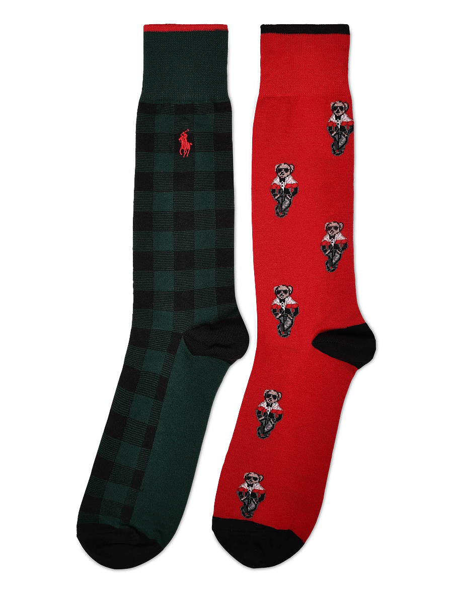 Polo Ralph Lauren - COMBED COTTON-2P CT RHMBR-CRW-2PK - sokker - red hunter - 1