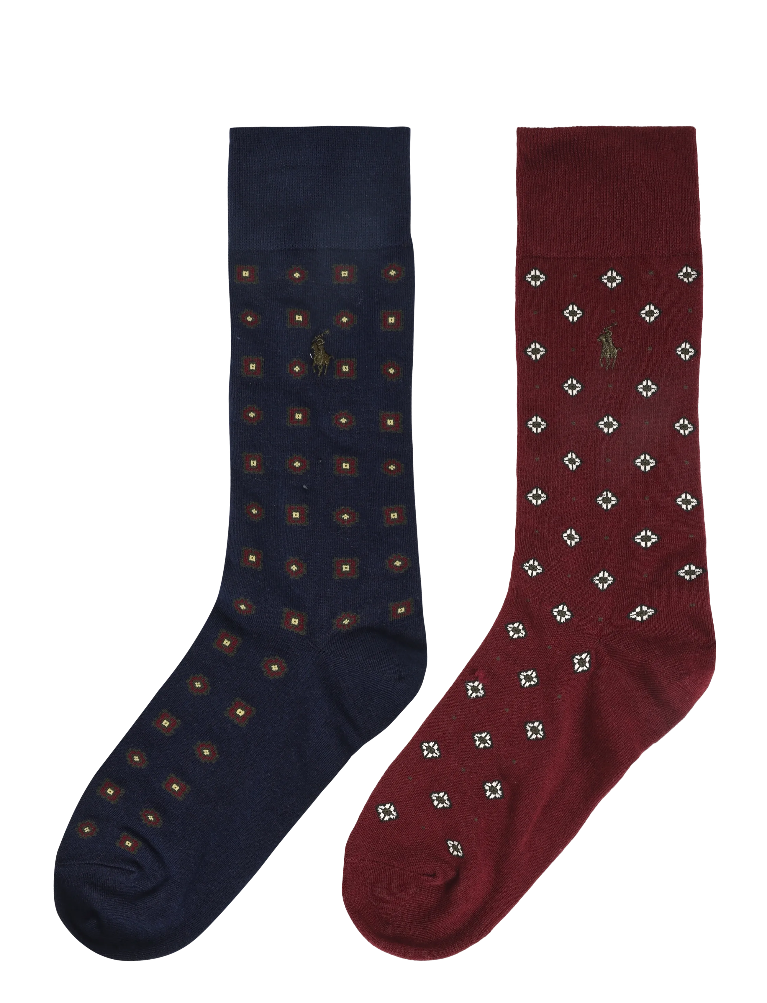 Polo Ralph Lauren - BCI COTTON-2P CTN FLRD-CRW-2PK - navy wine - 1
