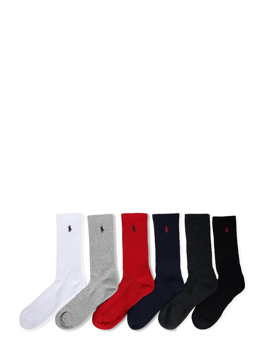 Polo Ralph Lauren - BCI COTTON-PRF CTN ICN-CRW-6PK - skarpety za kostkę - polo black multi - 1