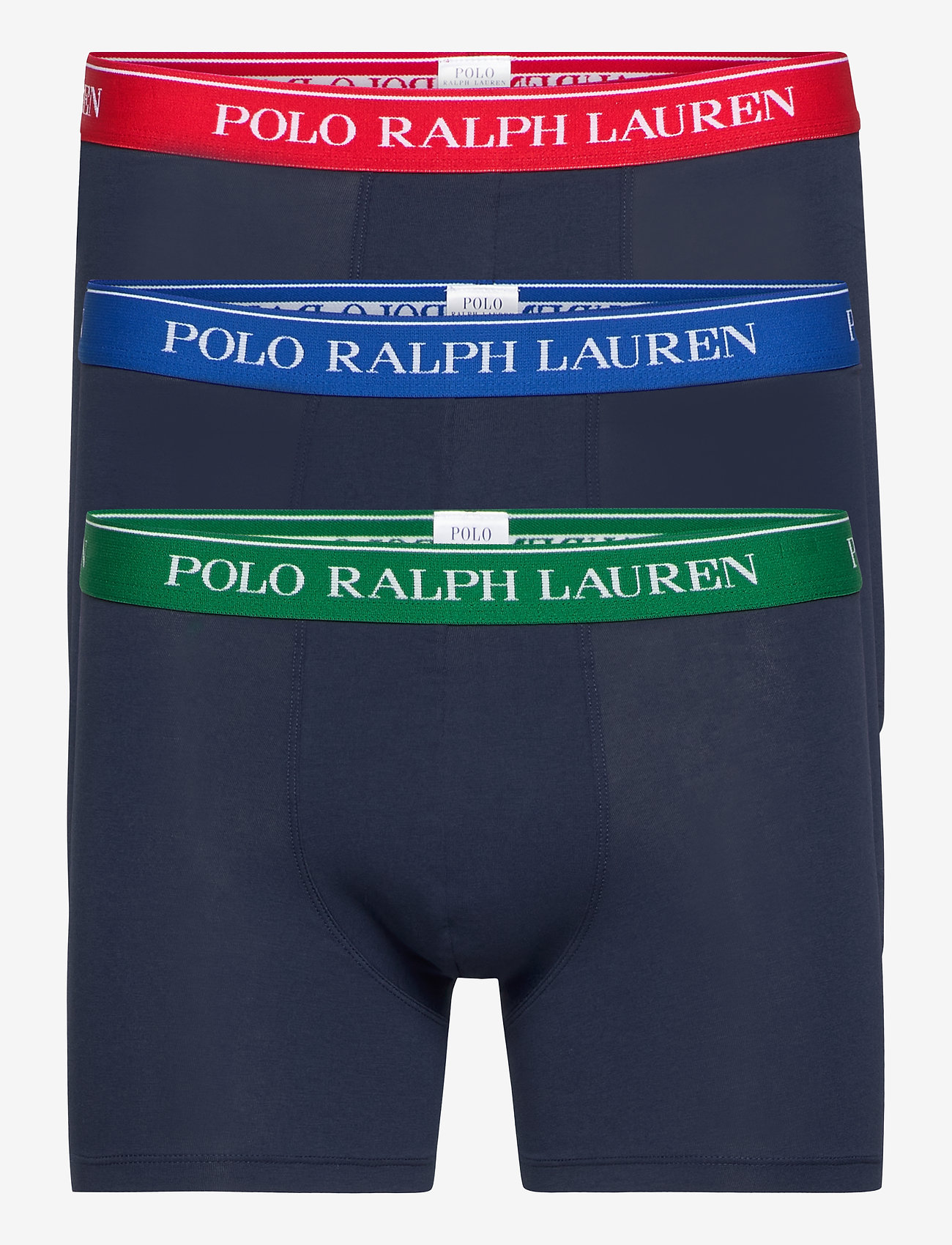Polo Ralph Lauren - Cotton Boxer Brief 3-Pack - 3pk nvy grn/nvy r - 0
