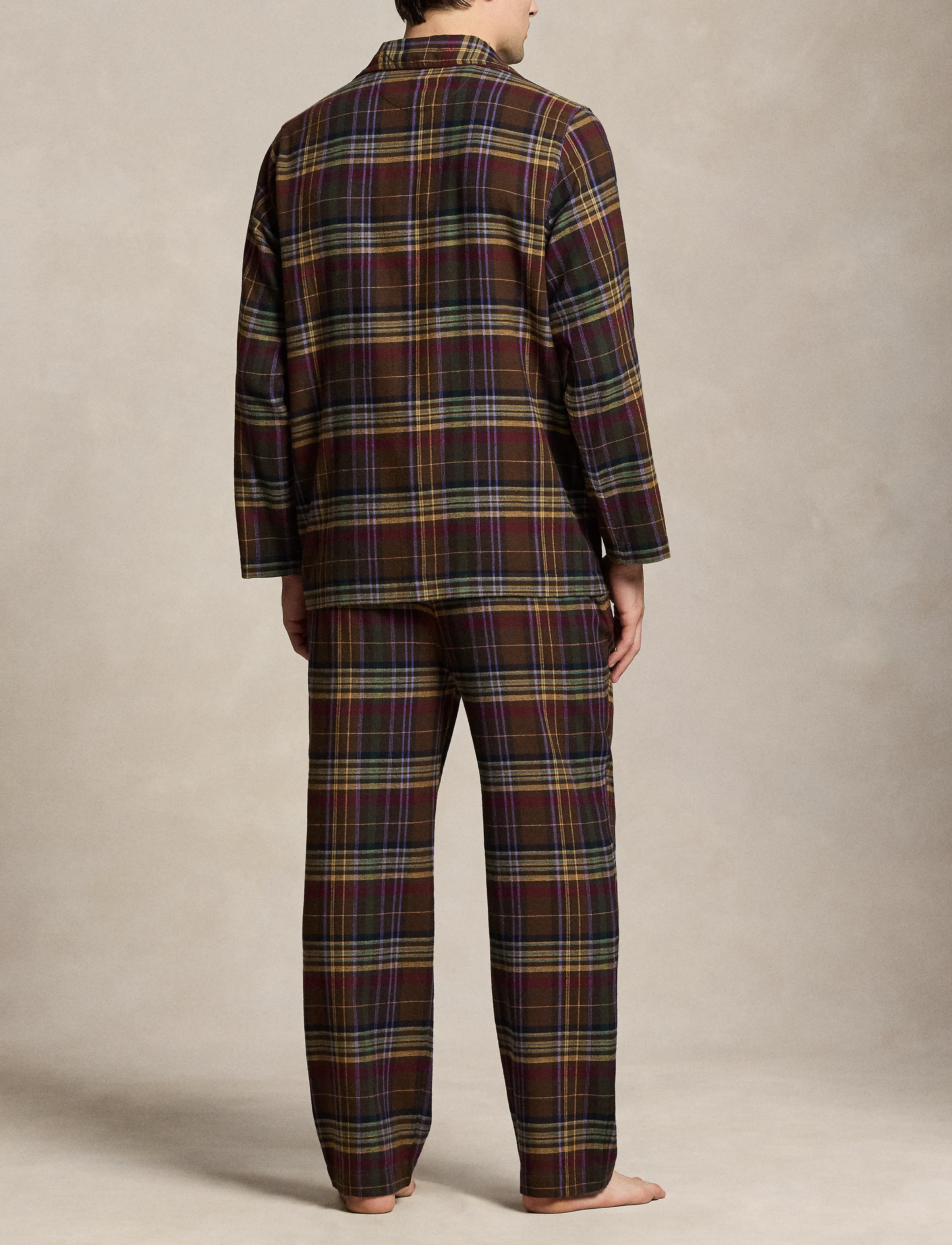 Polo Ralph Lauren - Plaid Flannel Sleep Set - pyjama sets - brown green plaid - 2