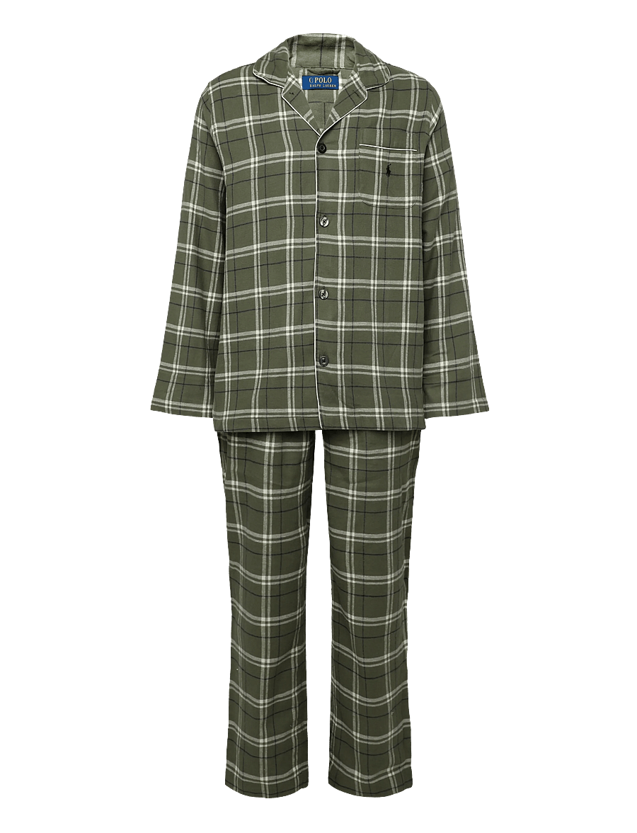 Polo Ralph Lauren - Plaid Flannel Sleep Set - pyjamasets - cruise olive navy - 1