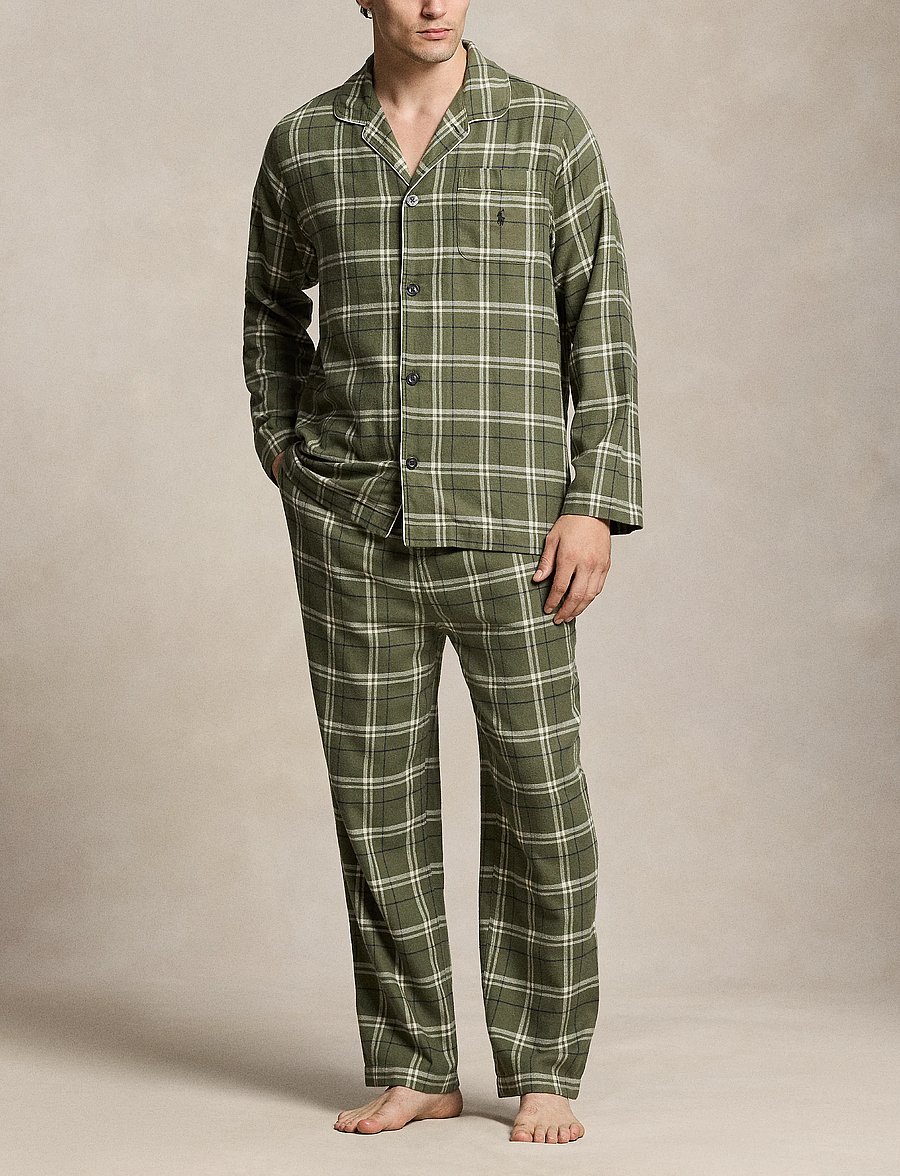 Polo Ralph Lauren - Plaid Flannel Sleep Set - pyjamasets - cruise olive navy - 0