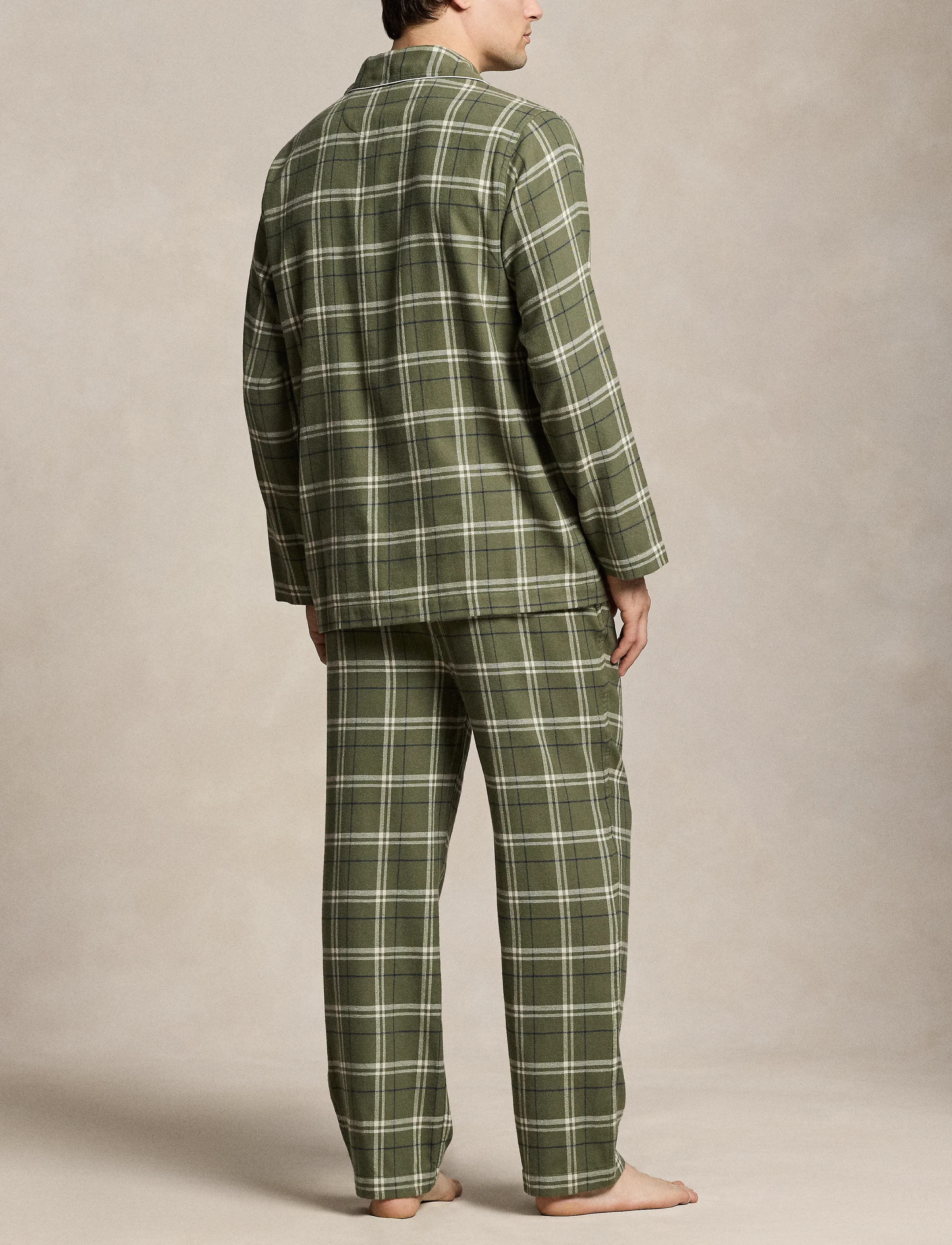 Polo Ralph Lauren - Plaid Flannel Sleep Set - cruise olive navy - 5